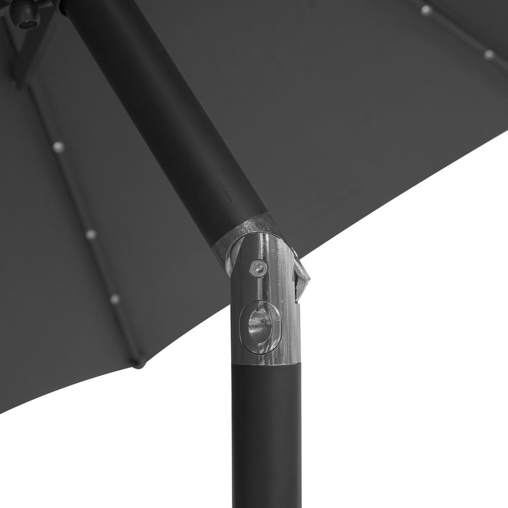 Sierra 9' Outdoor Patio Tilt Market Umbrella with Solar LED Lights. Picture 12