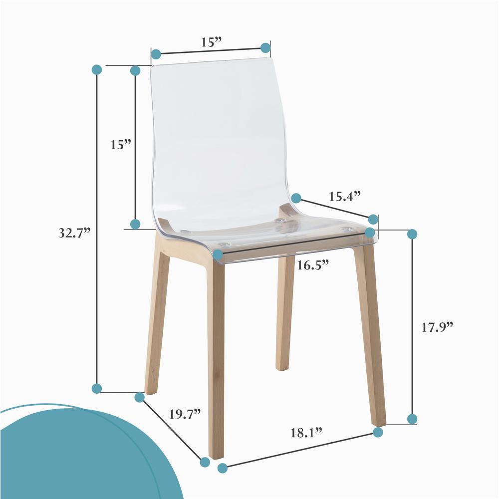 Marsden Modern Dining Side Chair With Beech Wood Legs Set of 2. Picture 11