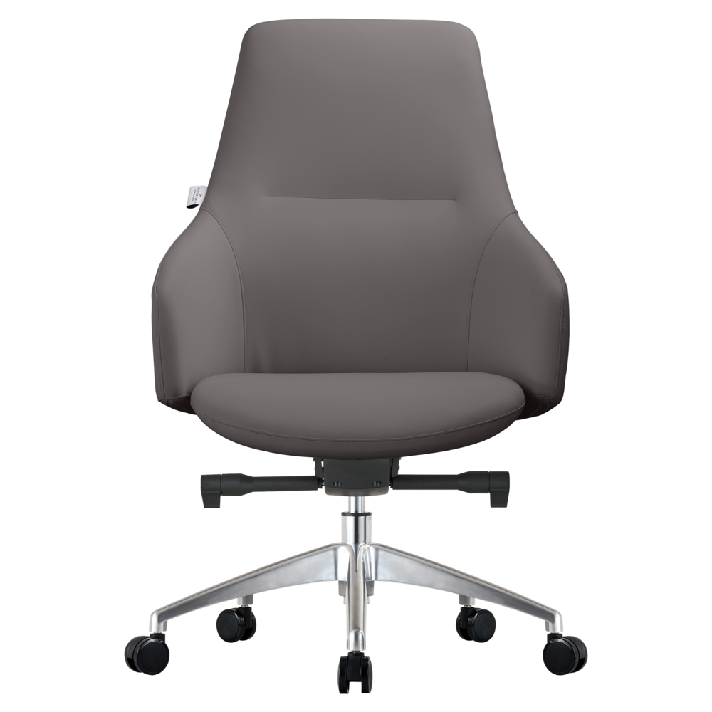 Celeste Series Office Chair in Grey Leather. Picture 3