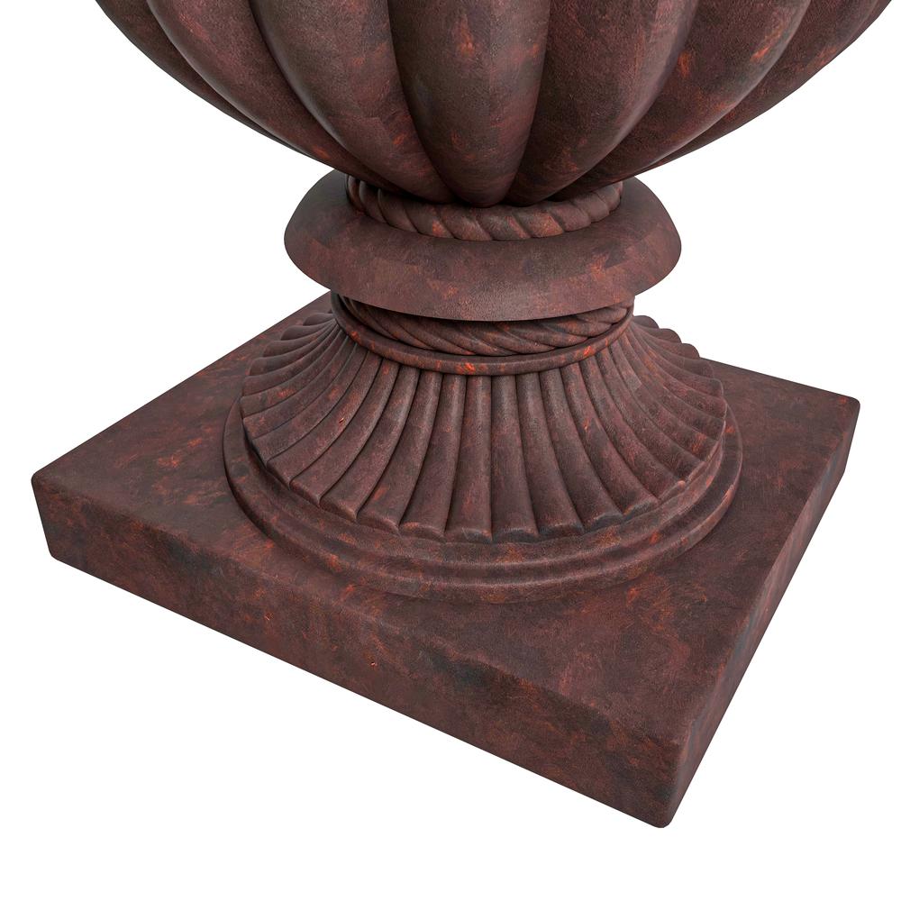Lotus Series Poly Stone Planter in Brown, 20 Dia, 28 High. Picture 3