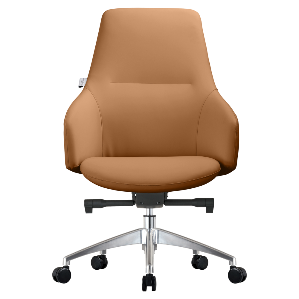 Celeste Series Office Chair in Acorn Brown Leather. Picture 3