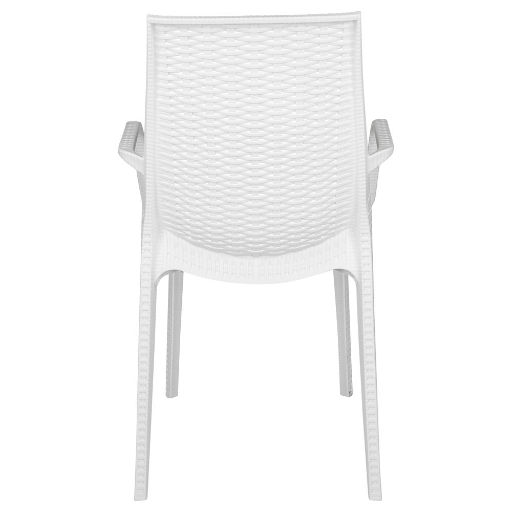Kent Outdoor Patio Plastic Dining Arm Chair, Set of 4. Picture 5