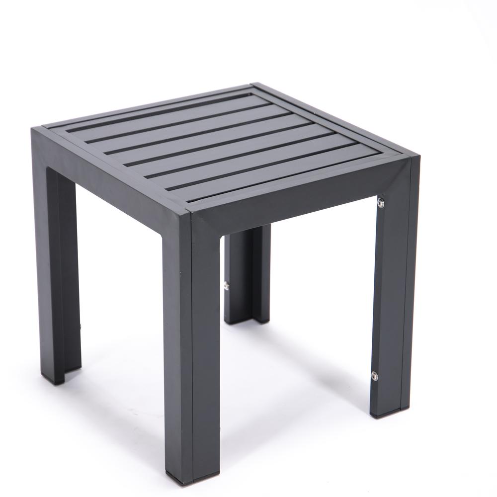 Chelsea Modern Aluminum Patio Side Table. Picture 1