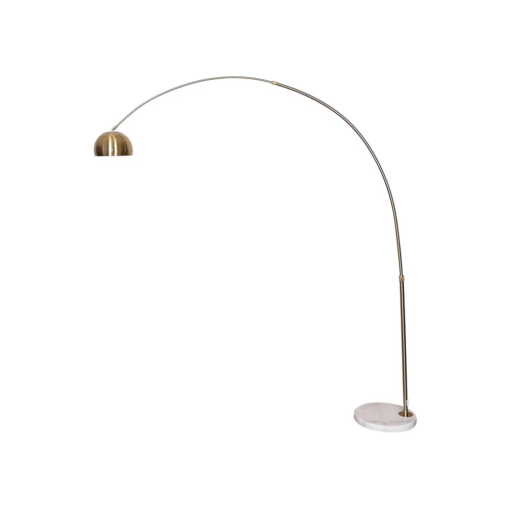 Arched Floor Lamp 75.6" Height with White Round Marble Base. Picture 5