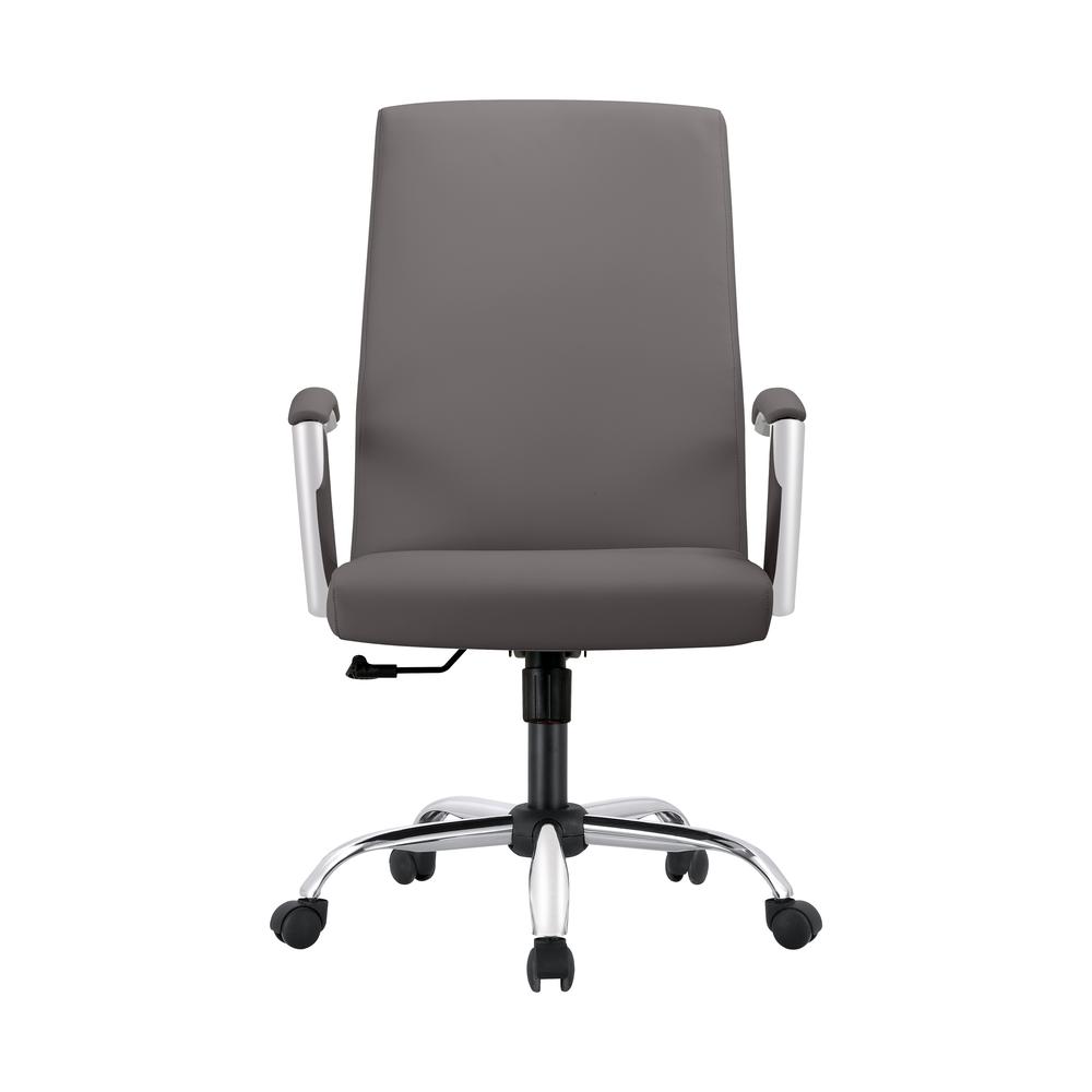 Evander Series Office Chair in Grey Leather. Picture 3