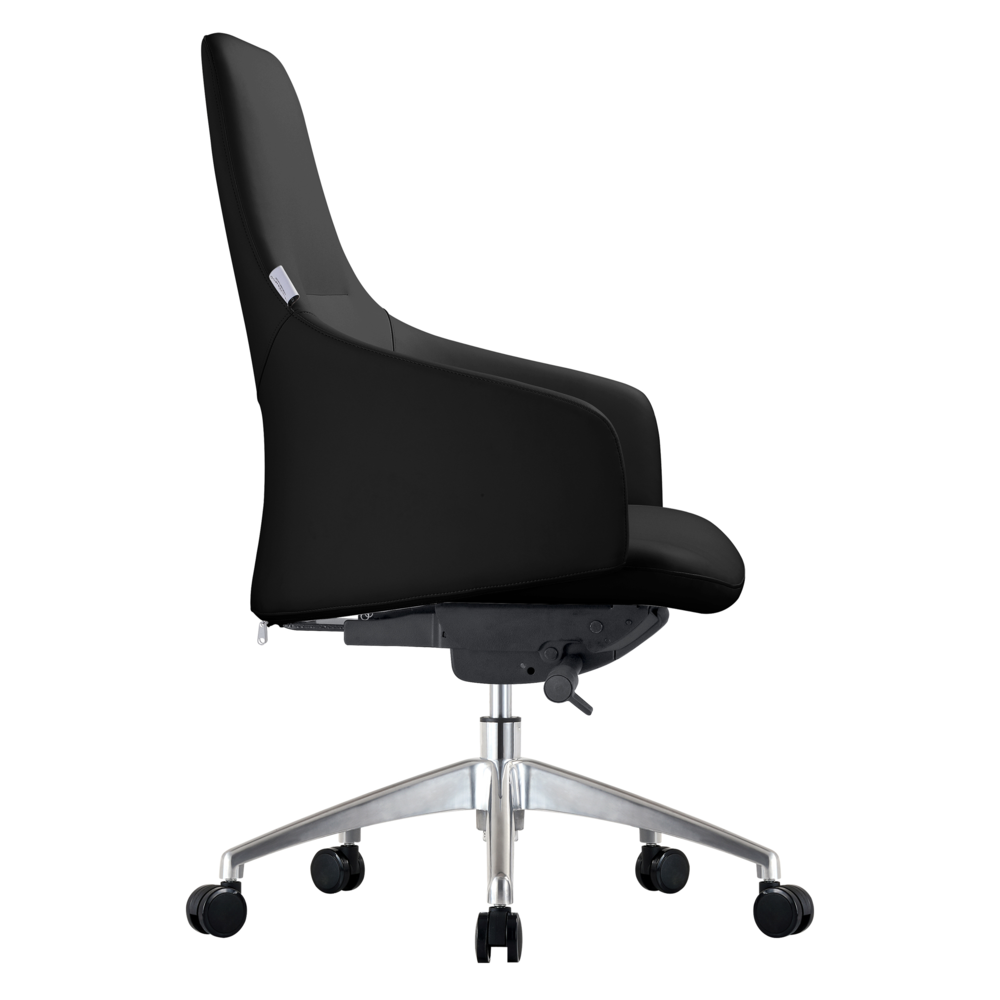 Celeste Series Office Chair in Black Leather. Picture 6