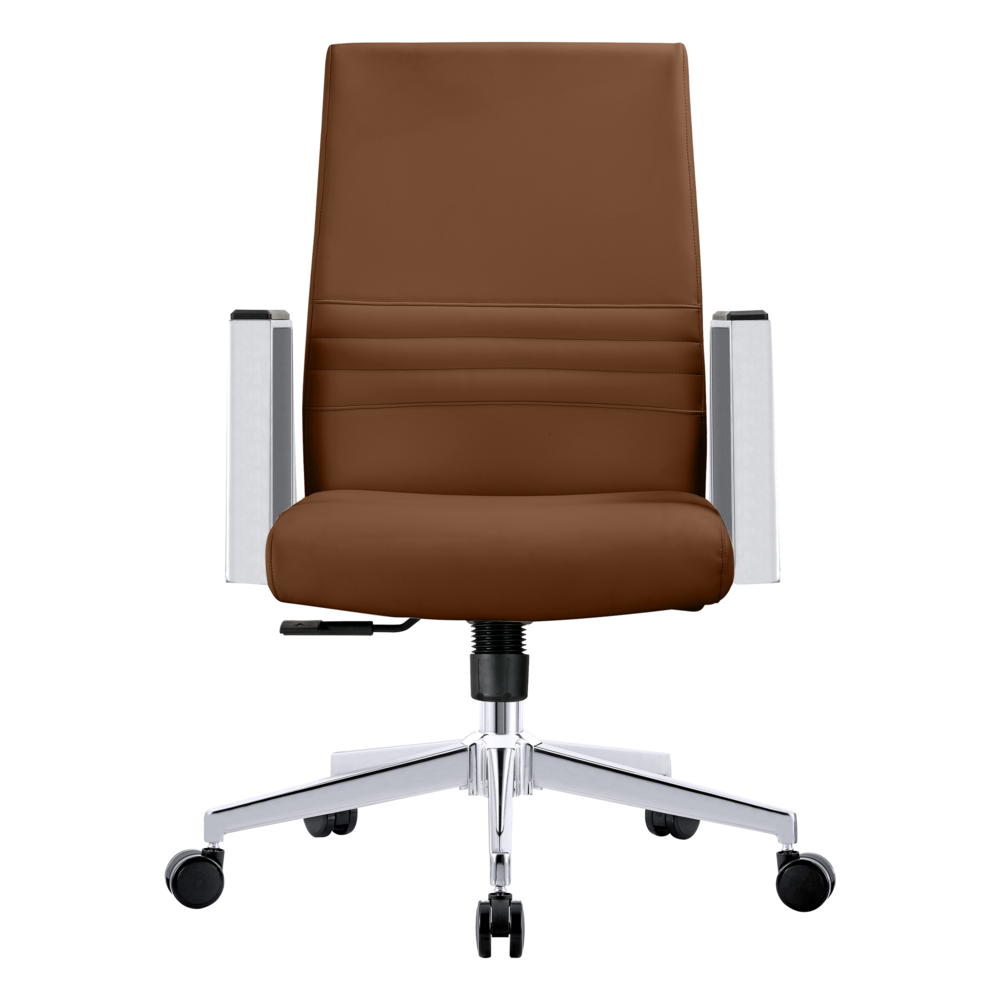 Aleen Office Chair in Upholstered Leather and Iron Frame with Swivel and Tilt. Picture 8