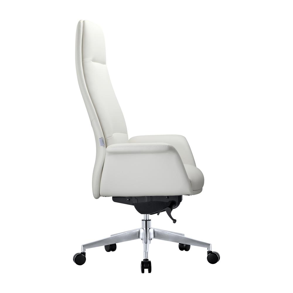 Summit Series Tall Office Chair In White Leather. Picture 6