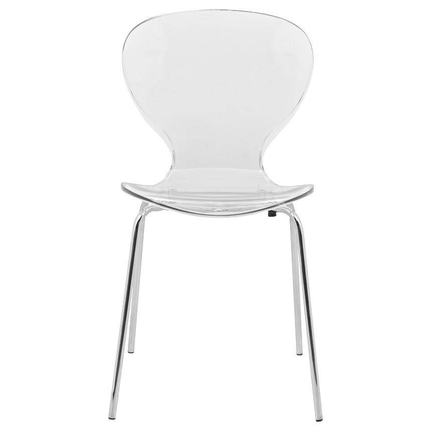 Modern Oyster Transparent Side Chair. Picture 4