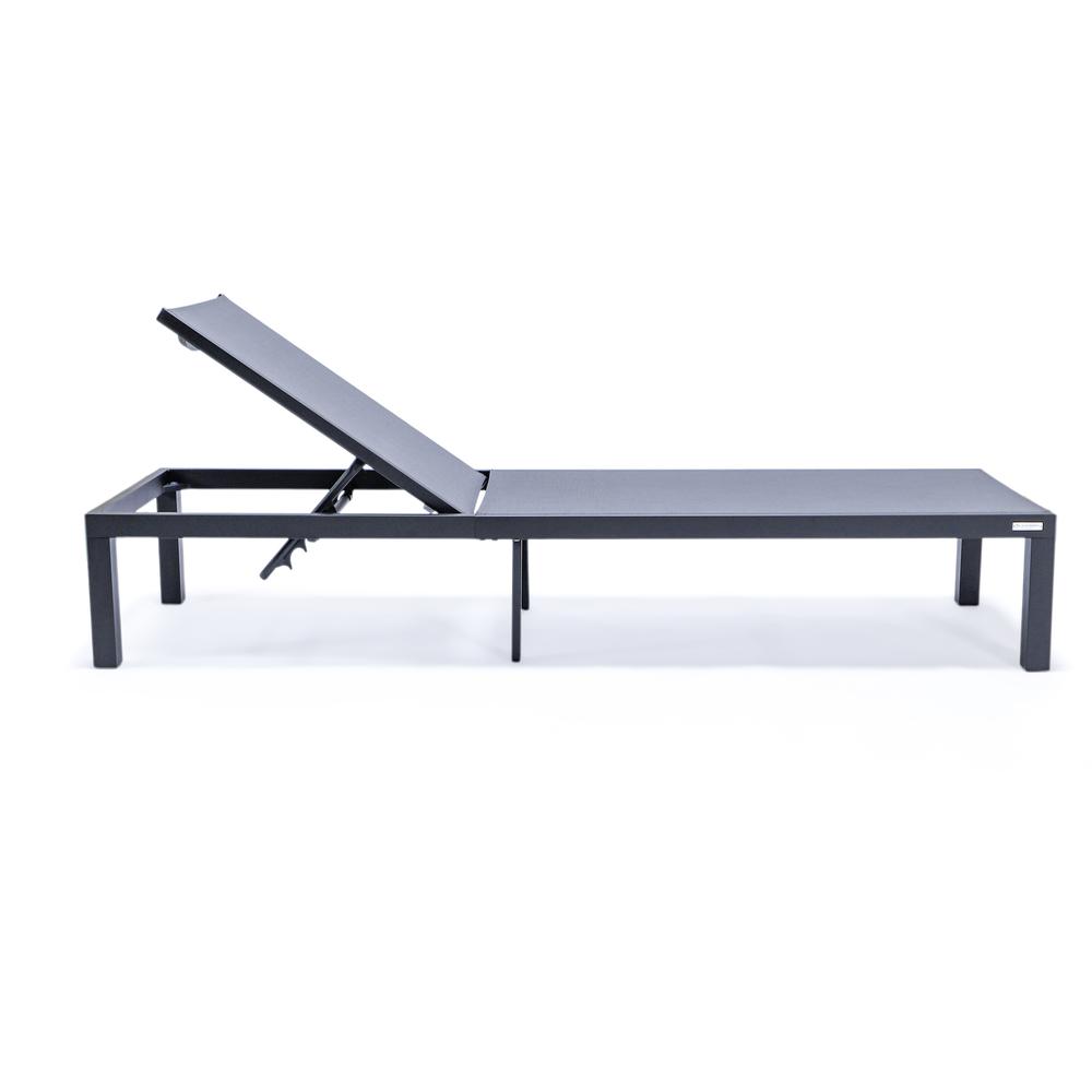 Black Aluminum Outdoor Patio Chaise Lounge Chair. Picture 15