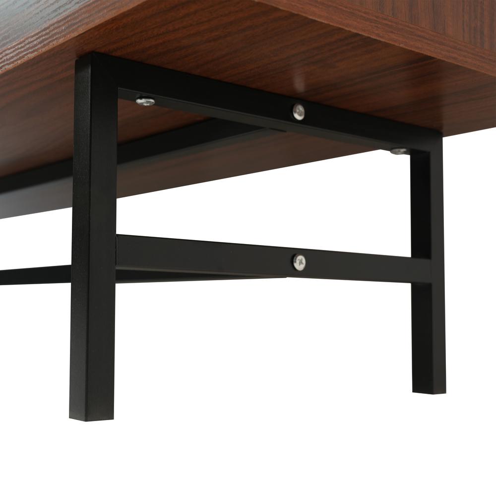 Rectangular TV Stand with Enclosed Storage and Powder Coated Iron Legs. Picture 16