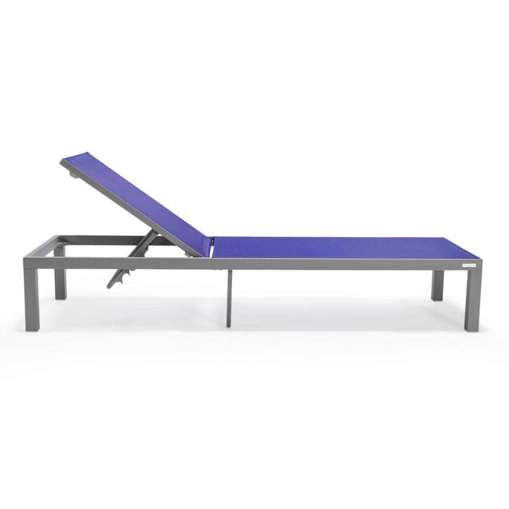 Marlin Patio Chaise Lounge Chair With Grey Aluminum Frame. Picture 12
