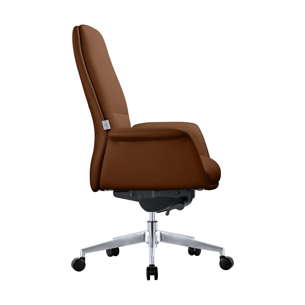 Summit Series Office Chair In Dark Brown Leather. Picture 4