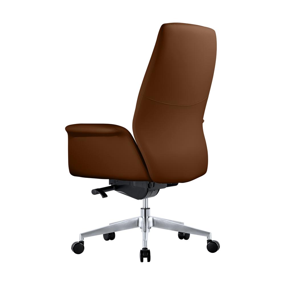 Summit Series Office Chair In Dark Brown Leather. Picture 6