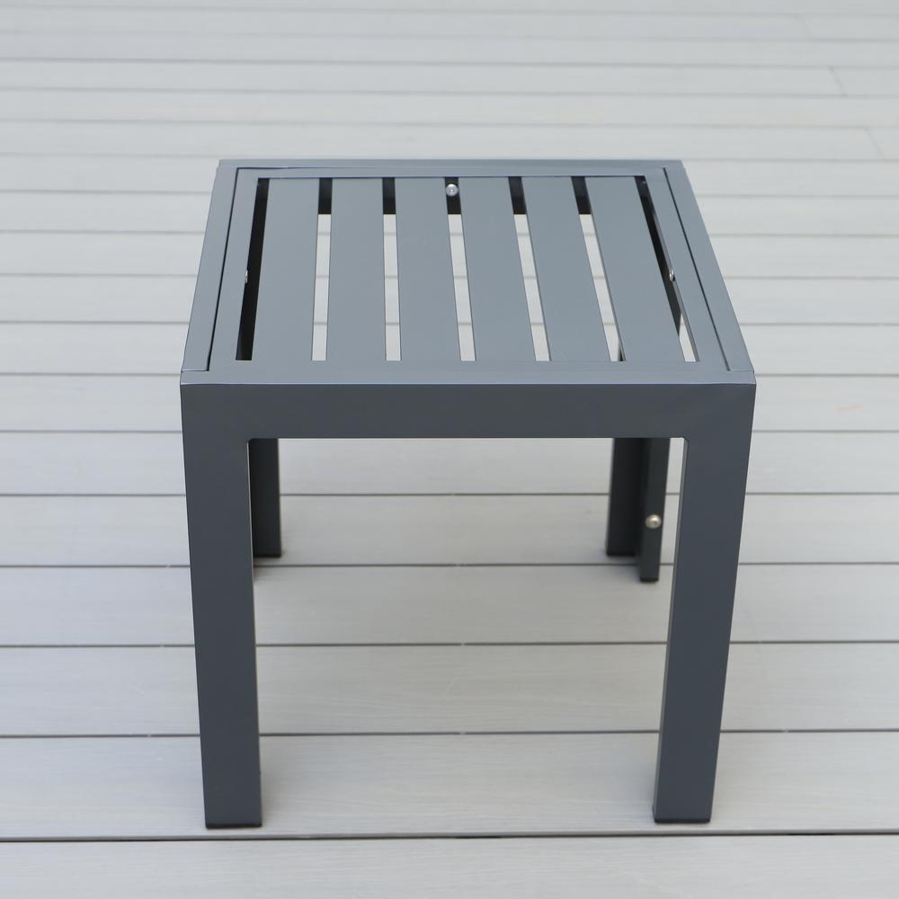 Chelsea Modern Aluminum Patio Side Table. Picture 6