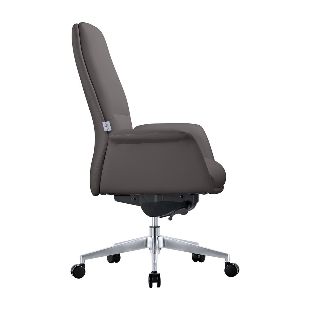 Summit Series Office Chair In Grey Leather. Picture 4