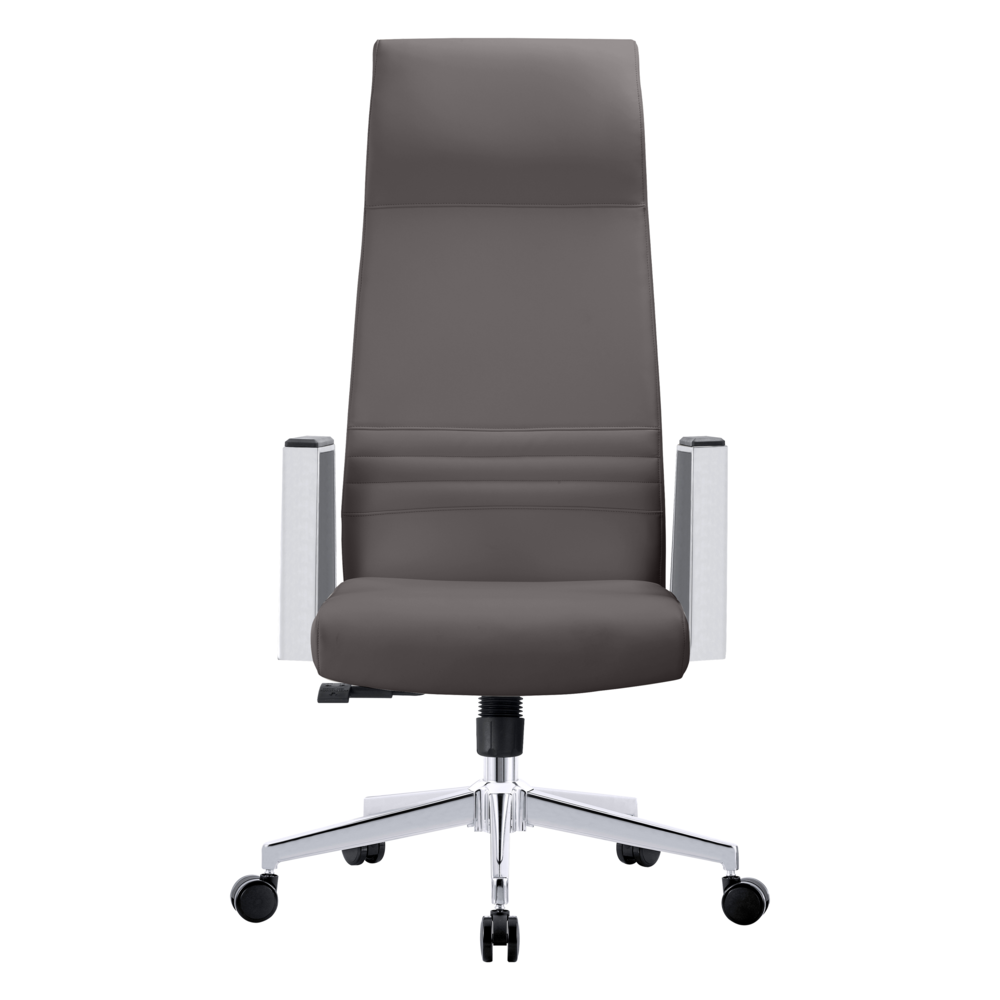 Aleen High-Back Office Chair in Upholstered Leather. Picture 4