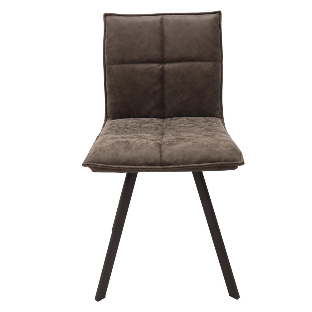 Wesley Modern Leather Dining Chair With Metal Legs. Picture 10