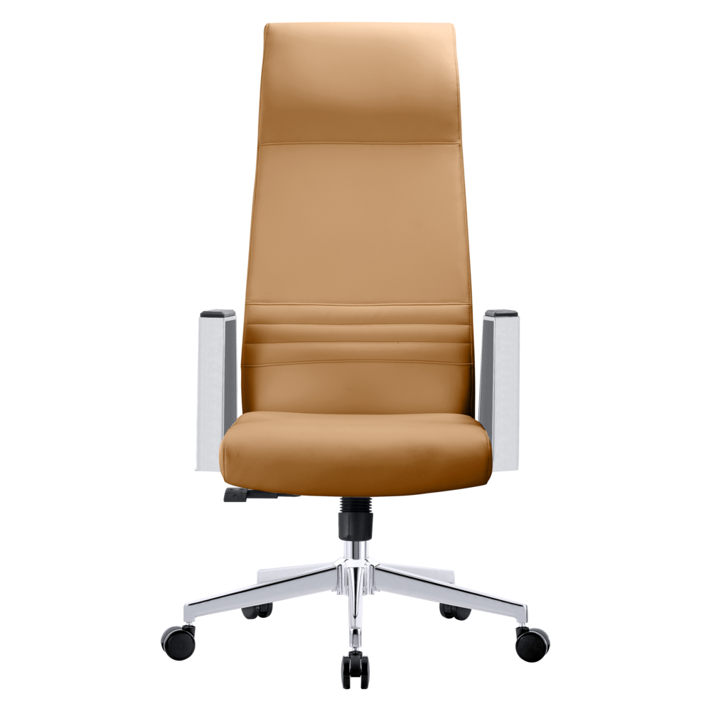 Aleen High-Back Office Chair in Upholstered Leather. Picture 3