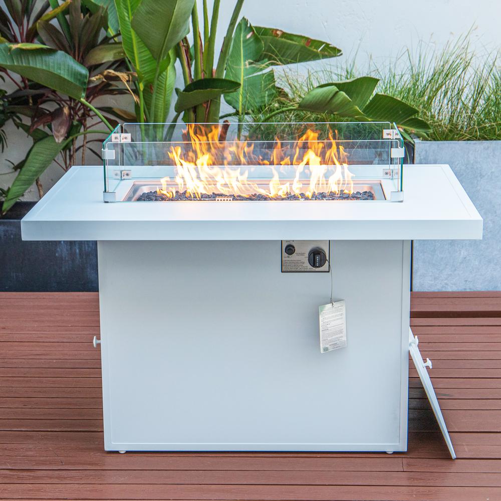 Chelsea Patio Modern Aluminum Propane Fire Pit Table. Picture 11