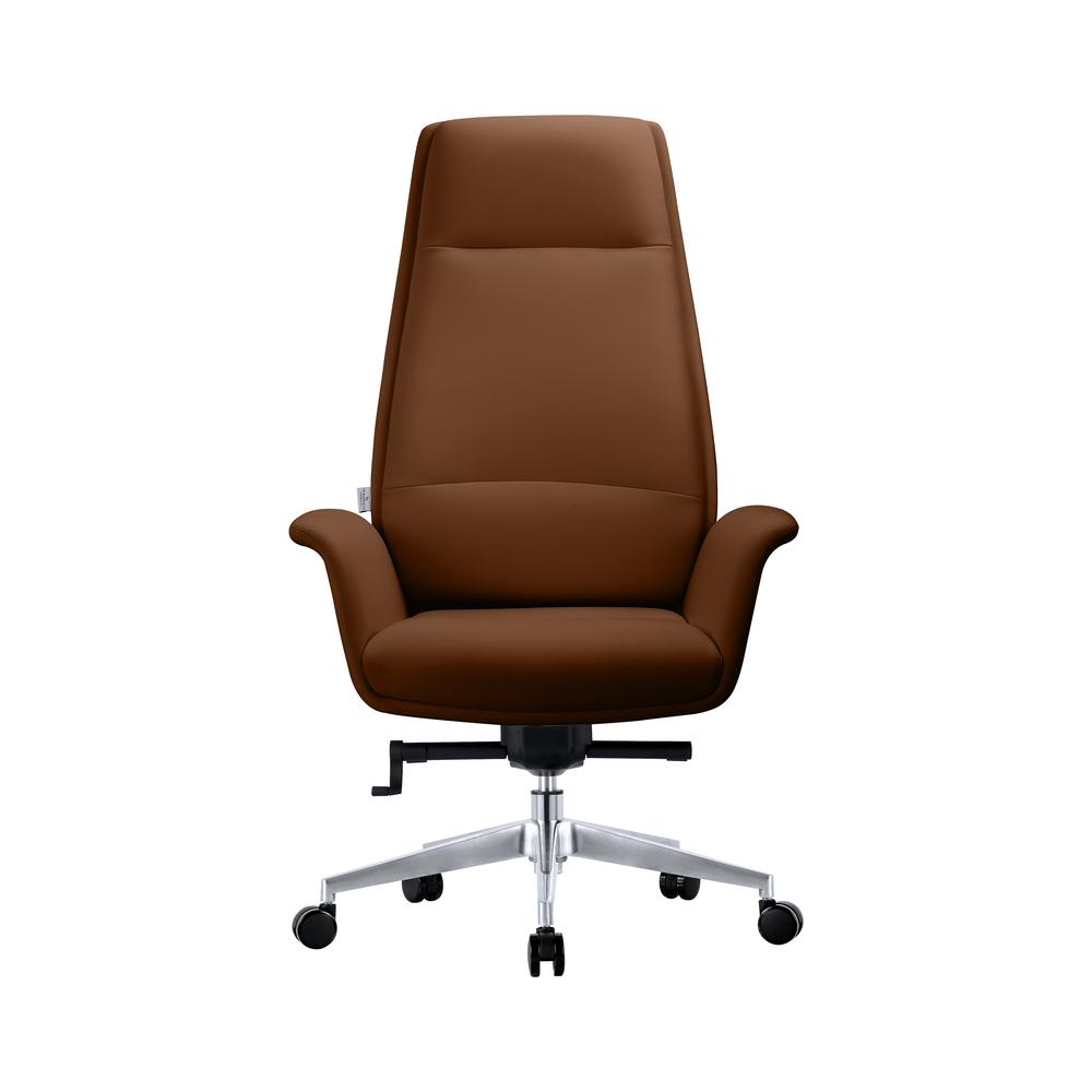 Summit Series Tall Office Chair In Dark Brown Leather. Picture 4