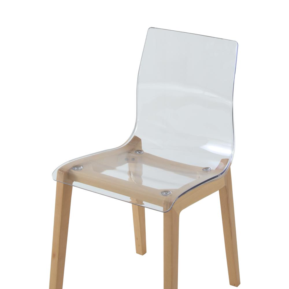 Marsden Modern Dining Side Chair With Beech Wood Legs Set of 2. Picture 6
