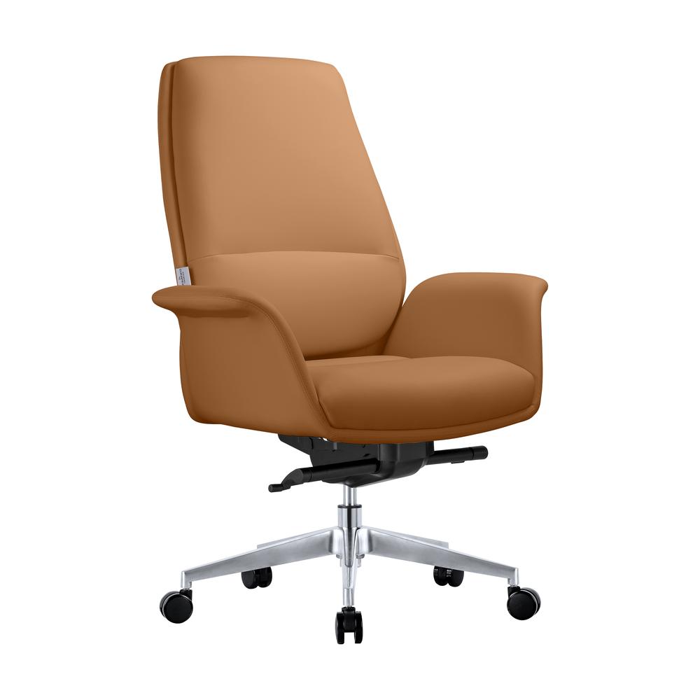 Summit Series Office Chair In Acorn BrownLeather. Picture 1