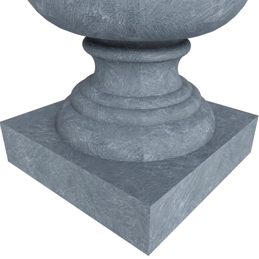 Daisy Series Poly Fiber Stone Planter in Aged Concrete, 14 Dia, 24.8 High. Picture 4