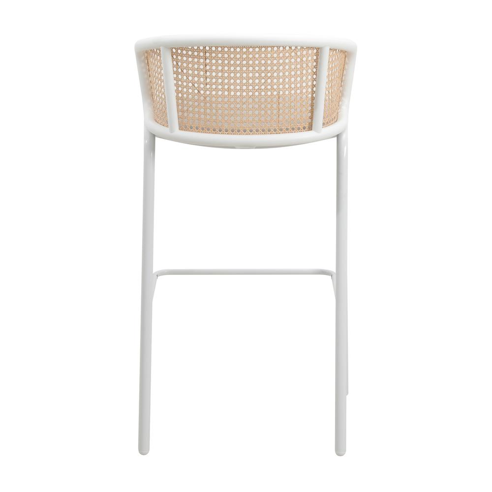 Seat and White Powder Coated Steel Frame, Set of 2. Picture 5