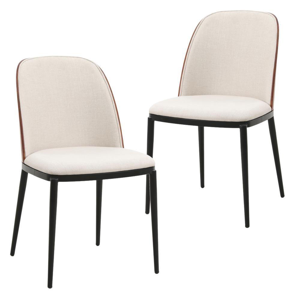 Dining Side Chair with Velvet Seat and Steel Frame Set of 2. Picture 1