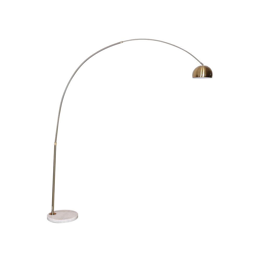 Arched Floor Lamp 75.6" Height with White Round Marble Base. Picture 3
