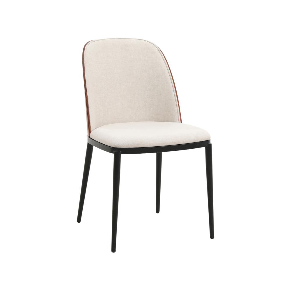 Dining Side Chair with Velvet Seat and Steel Frame Set of 4. Picture 2