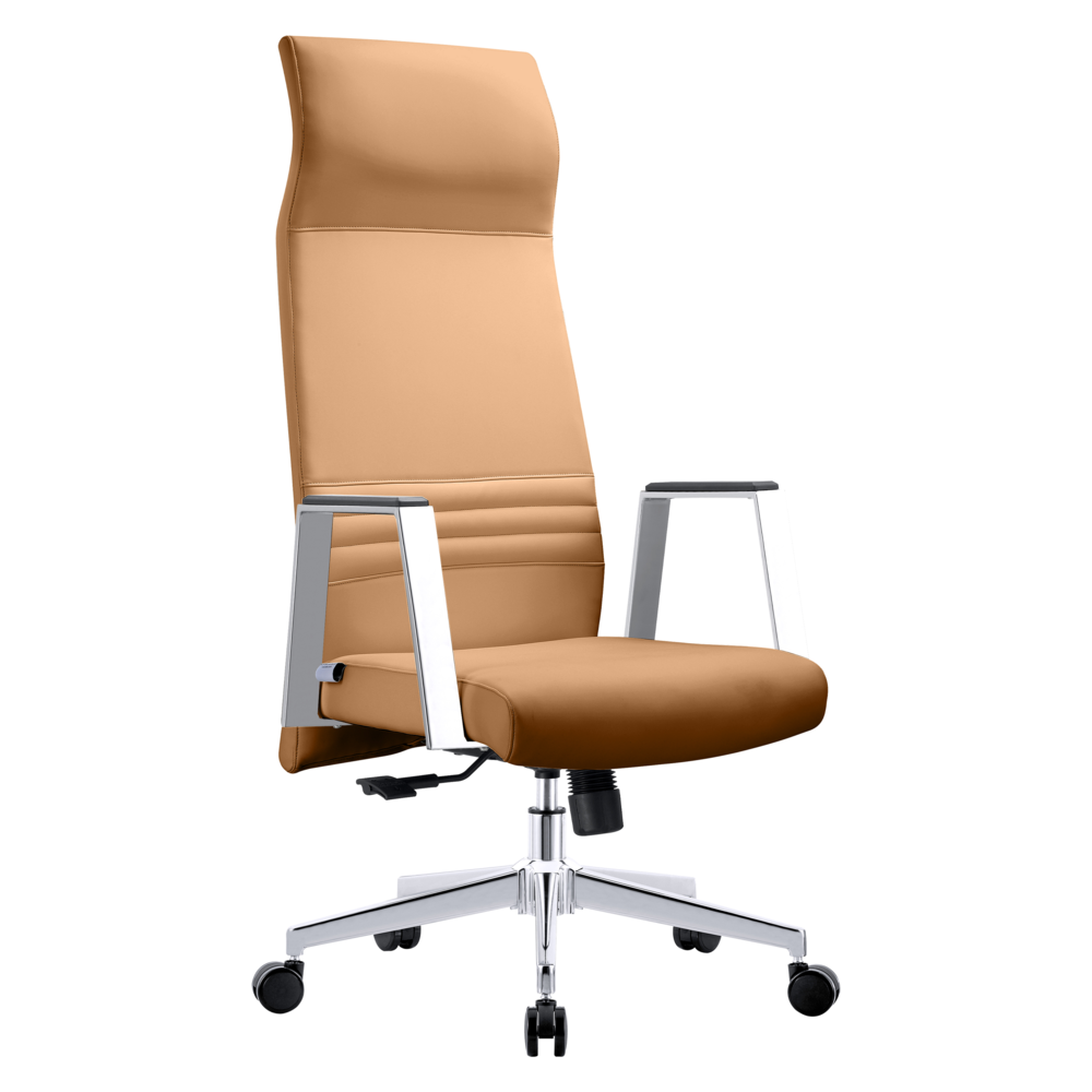 Aleen High-Back Office Chair in Upholstered Leather. Picture 1