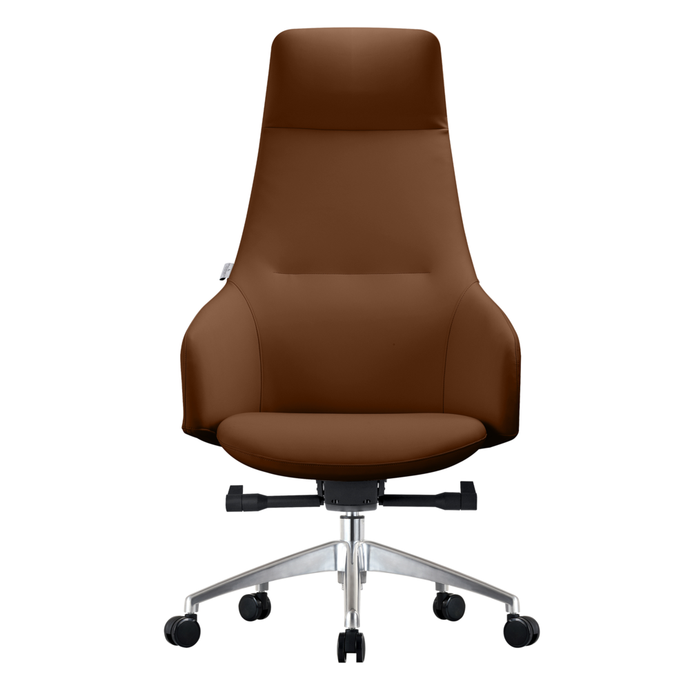 Celeste Series Tall Office Chair in Dark Brown Leather. Picture 3