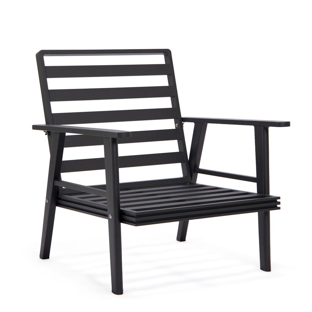 3-Piece Outdoor Patio Set with Black Aluminum Frame. Picture 12