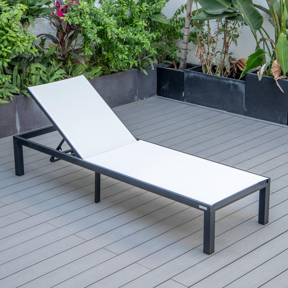 Black Aluminum Outdoor Patio Chaise Lounge Chair. Picture 18