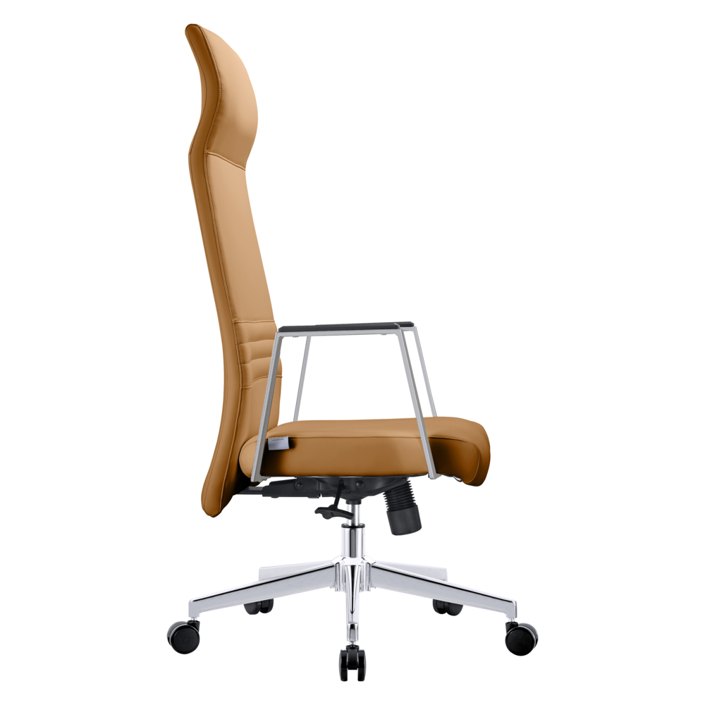Aleen High-Back Office Chair in Upholstered Leather. Picture 5