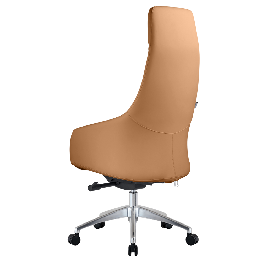 Celeste Series Office Tall Chair in Acorn Brown Leather. Picture 7