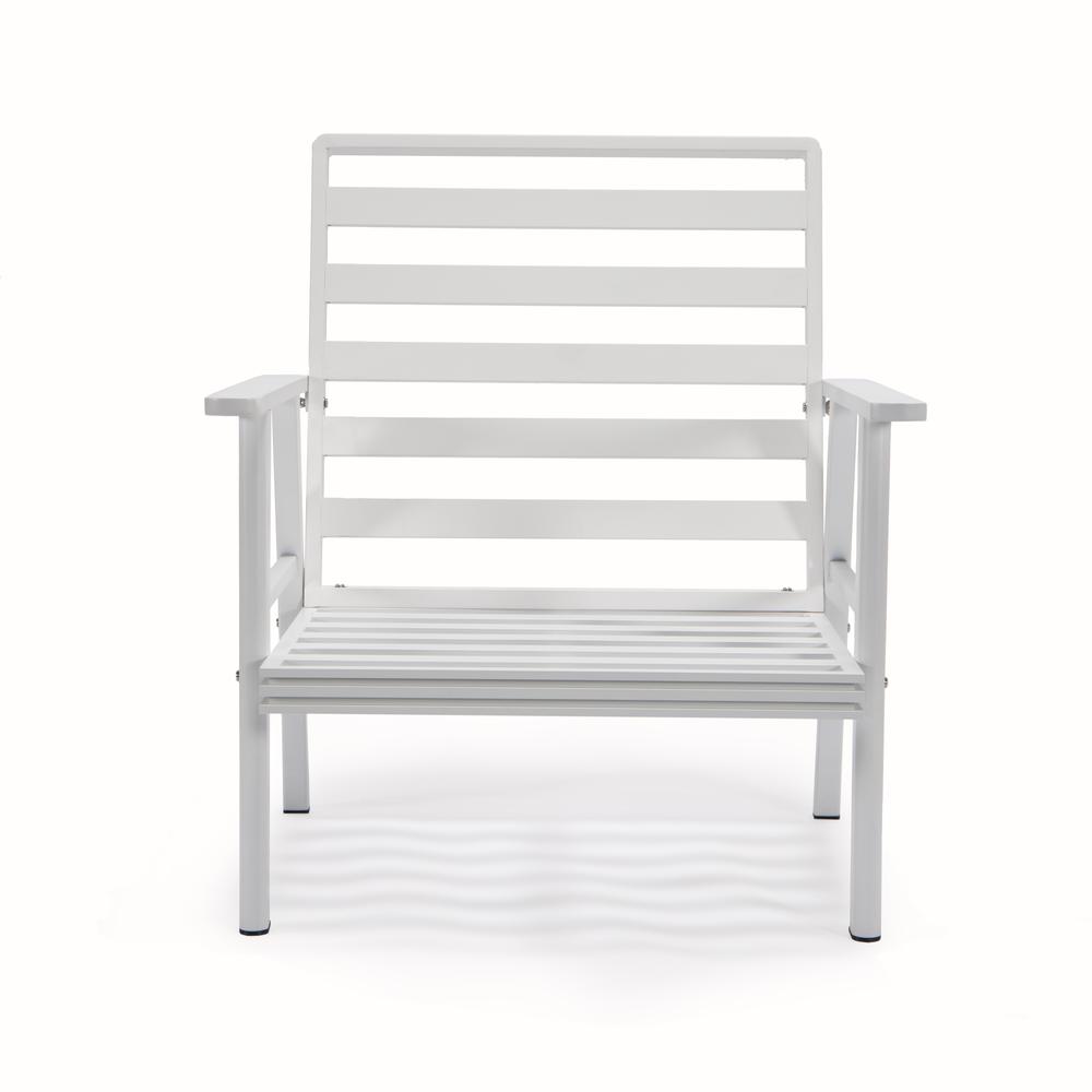 3-Piece Outdoor Patio Set with White Aluminum Frame. Picture 16