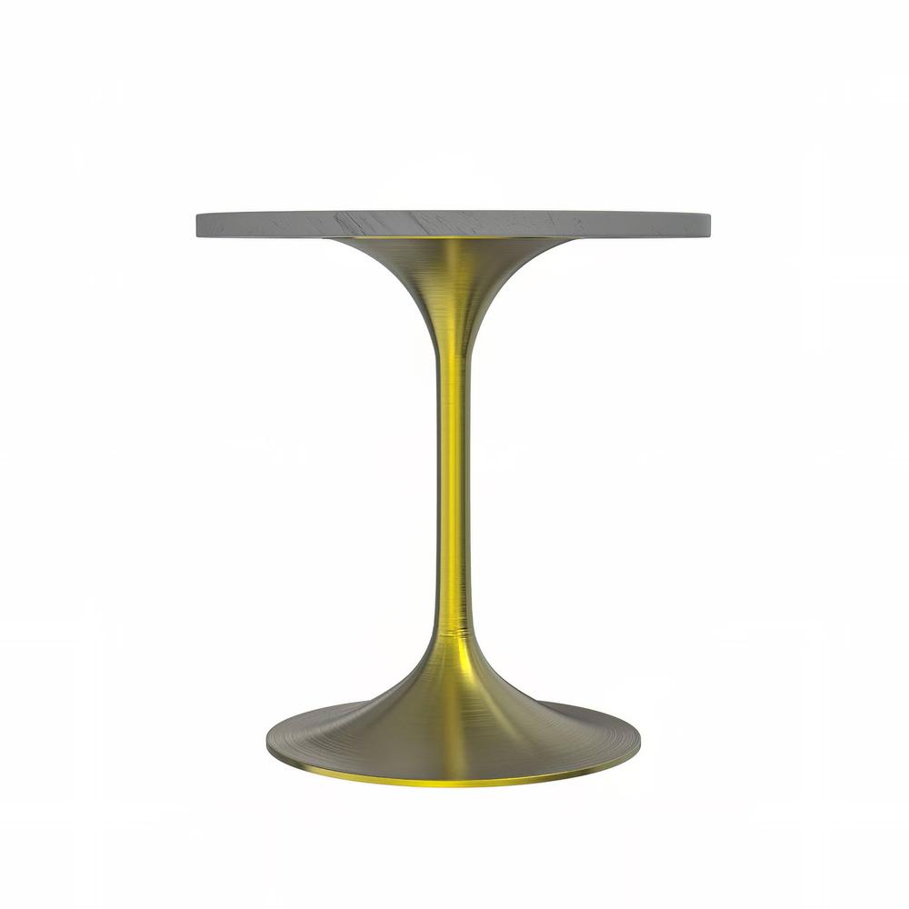 Verve Collection 27 Round Dining Table, Brushed Gold Base. Picture 5