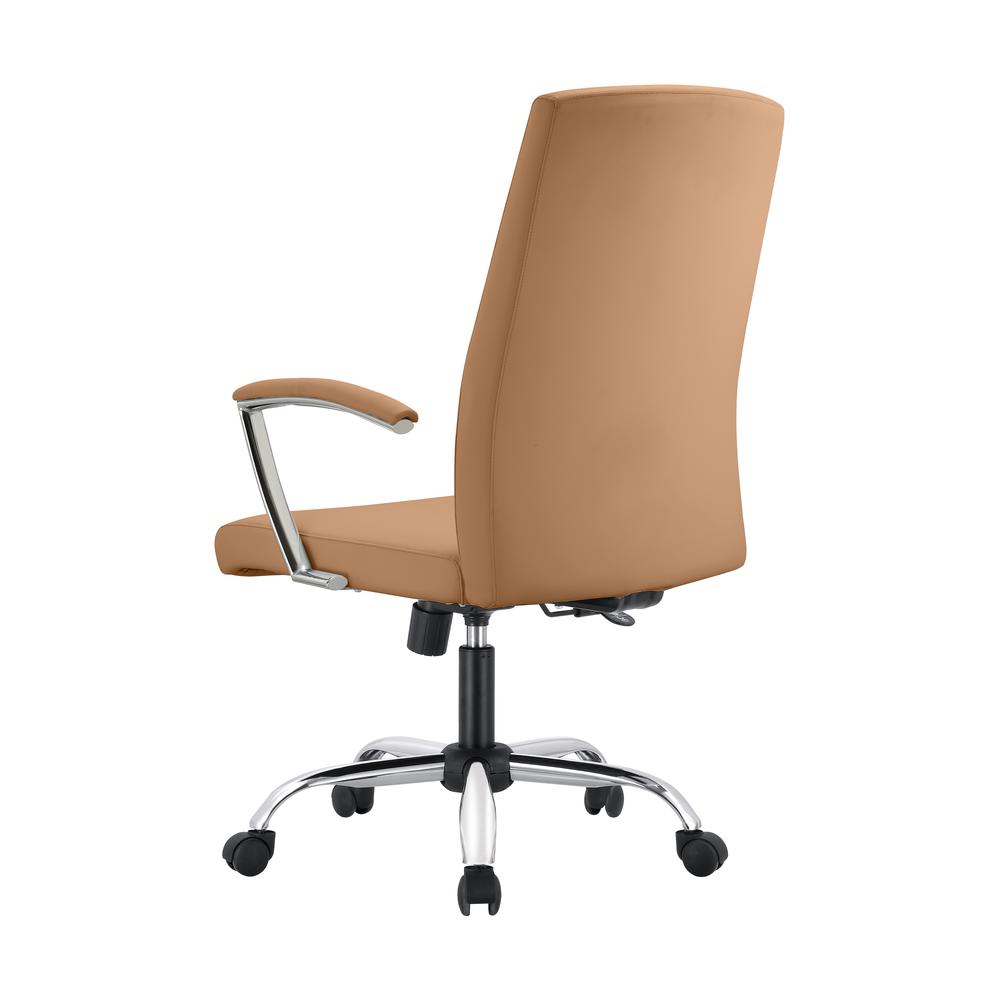 Evander Series Office Chair in Acorn Brown Leather. Picture 8
