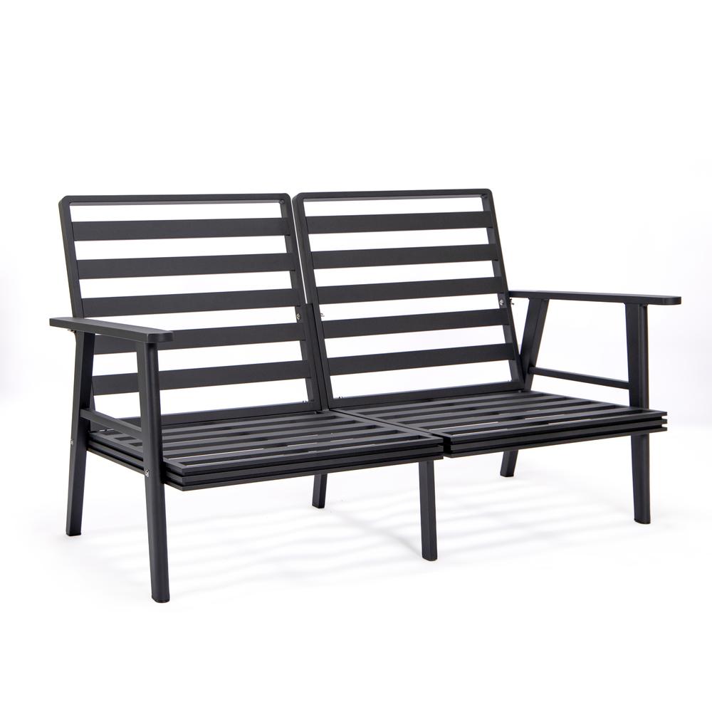 3-Piece Outdoor Patio Set with Black Aluminum Frame. Picture 15