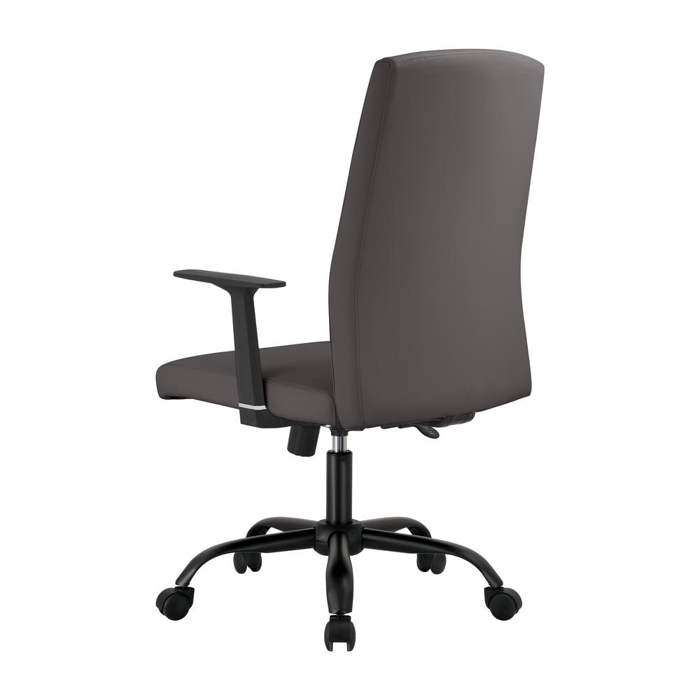 Evander Series Office Guest Chair in Grey Leather. Picture 7