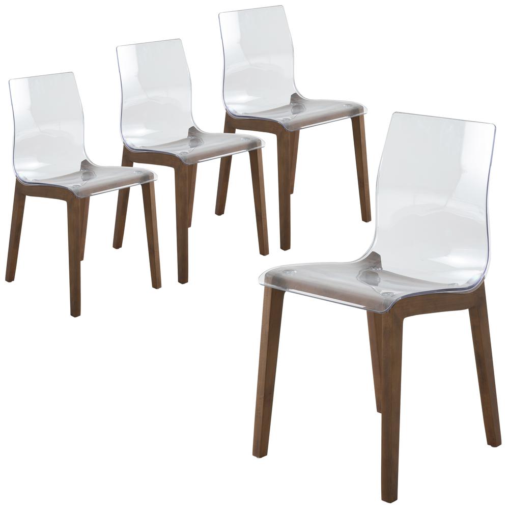 Marsden Modern Dining Side Chair With Beech Wood Legs Set of 4. Picture 1