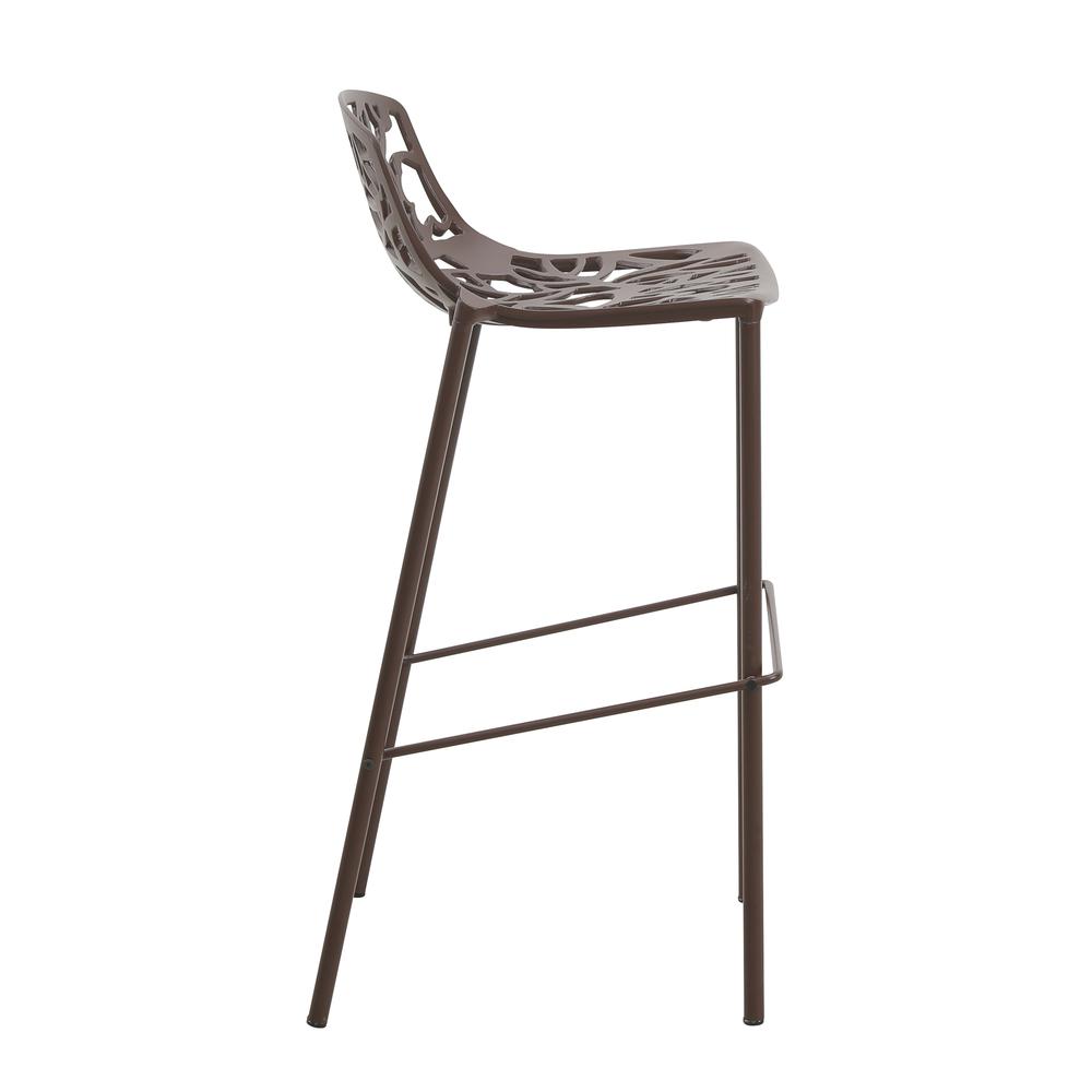 Aluminum Bar Stool with Powder Coated Frame and Footrest. Picture 3