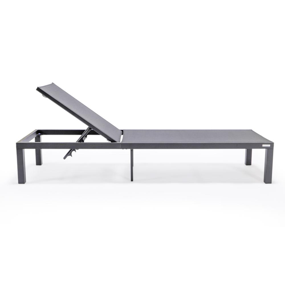 Marlin Patio Chaise Lounge Chair With Black Aluminum Frame. Picture 6