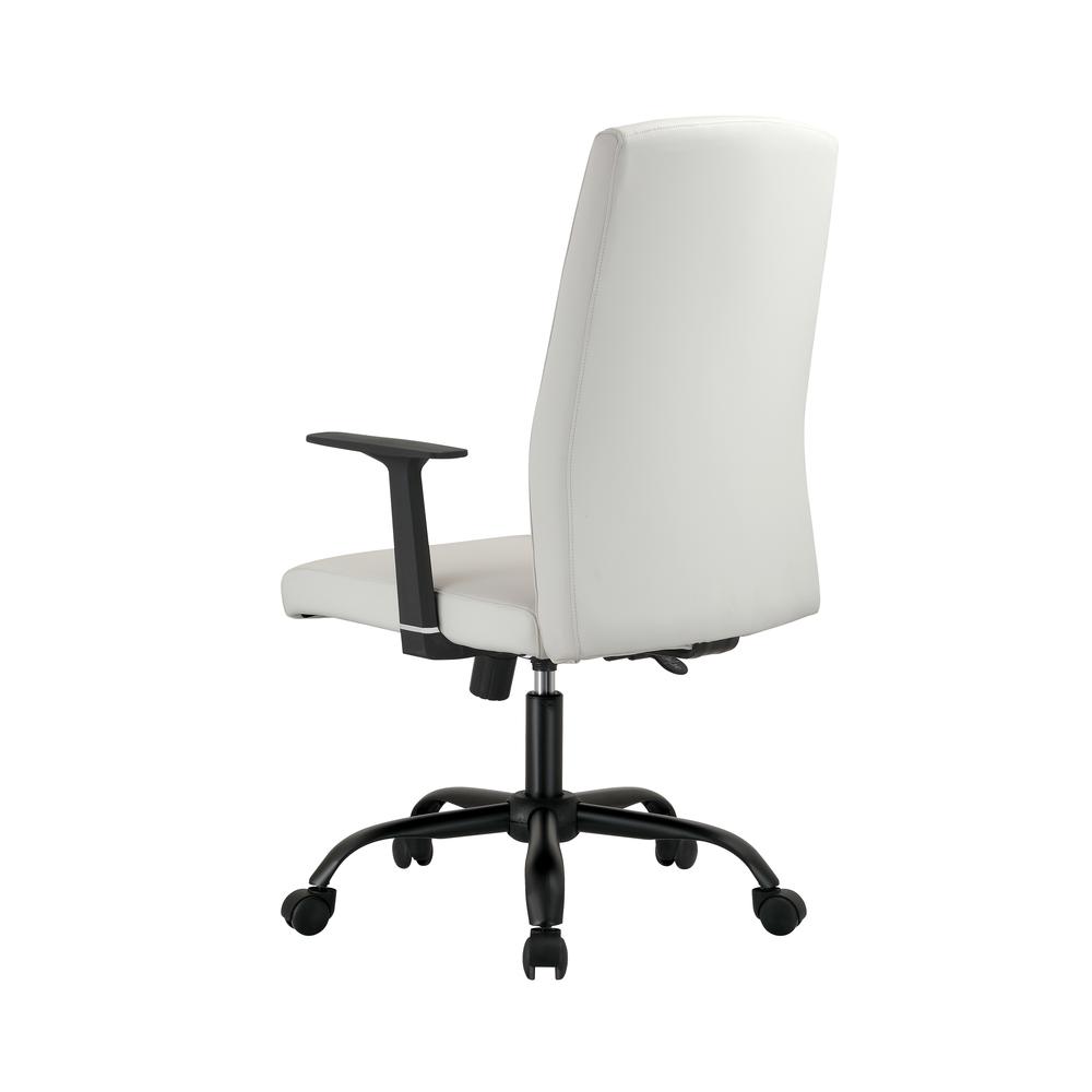 Evander Series Office Guest Chair in White Leather. Picture 8