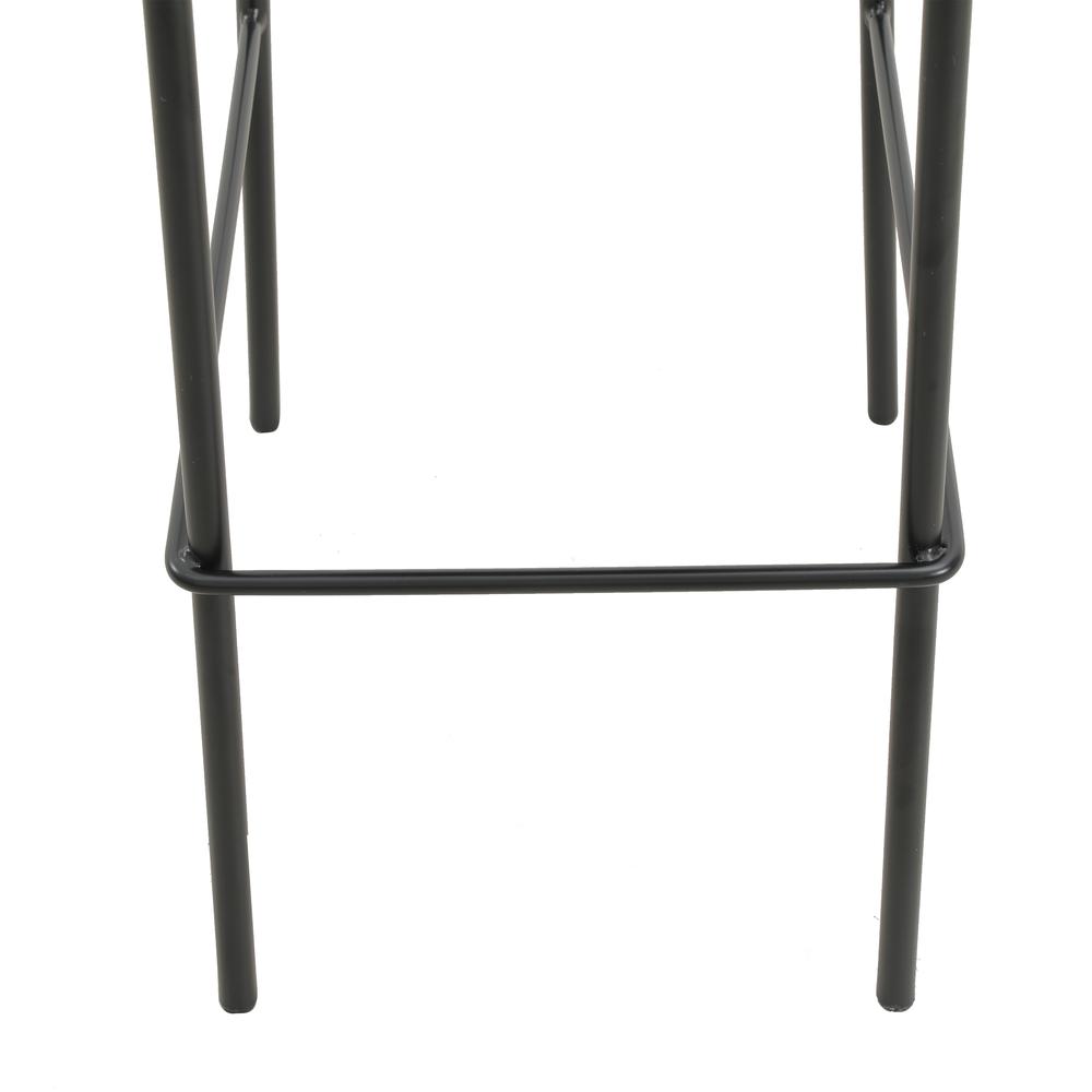 Euston Modern Wicker Bar Stool With Black Steel Frame. Picture 10