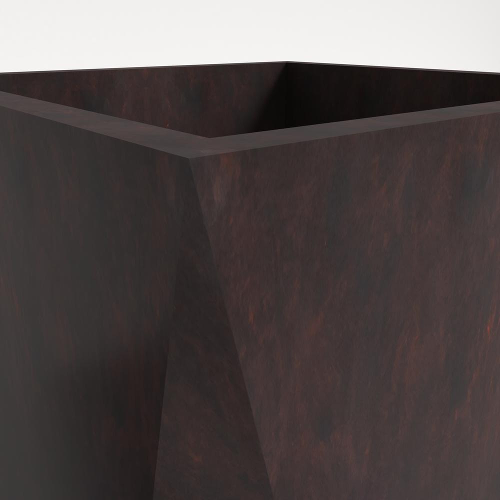 Aloe Series PolyStone Planter in Brown, 13.8 x 13.8, 28.7 High. Picture 3
