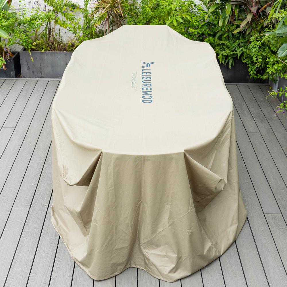 Chelsea Rectangular Outdoor Rain Cover for 87" Patio Dining Table. Picture 8